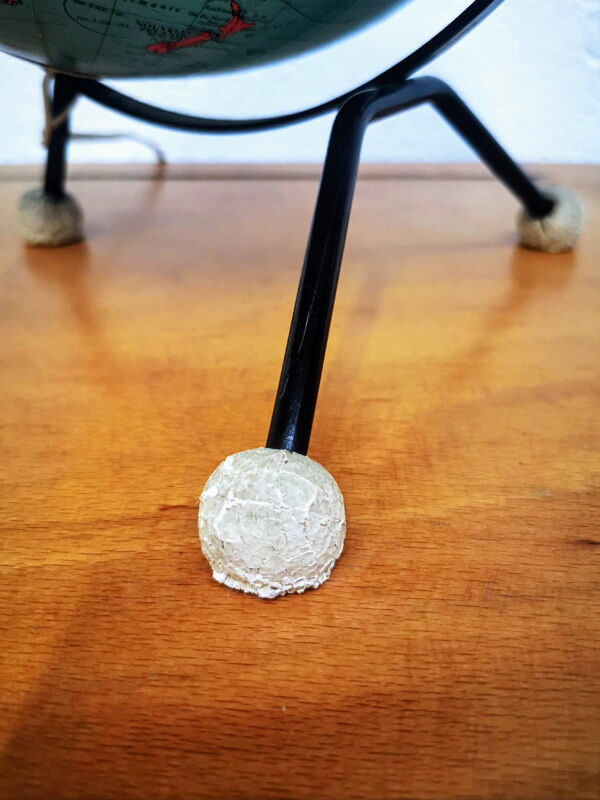 Earth globe tripod Taride glass 1966