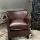 Fauteuil club en cuir