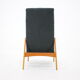 1960s Oak Wing Chair in Bouclé Upholstery, Czechoslovakia