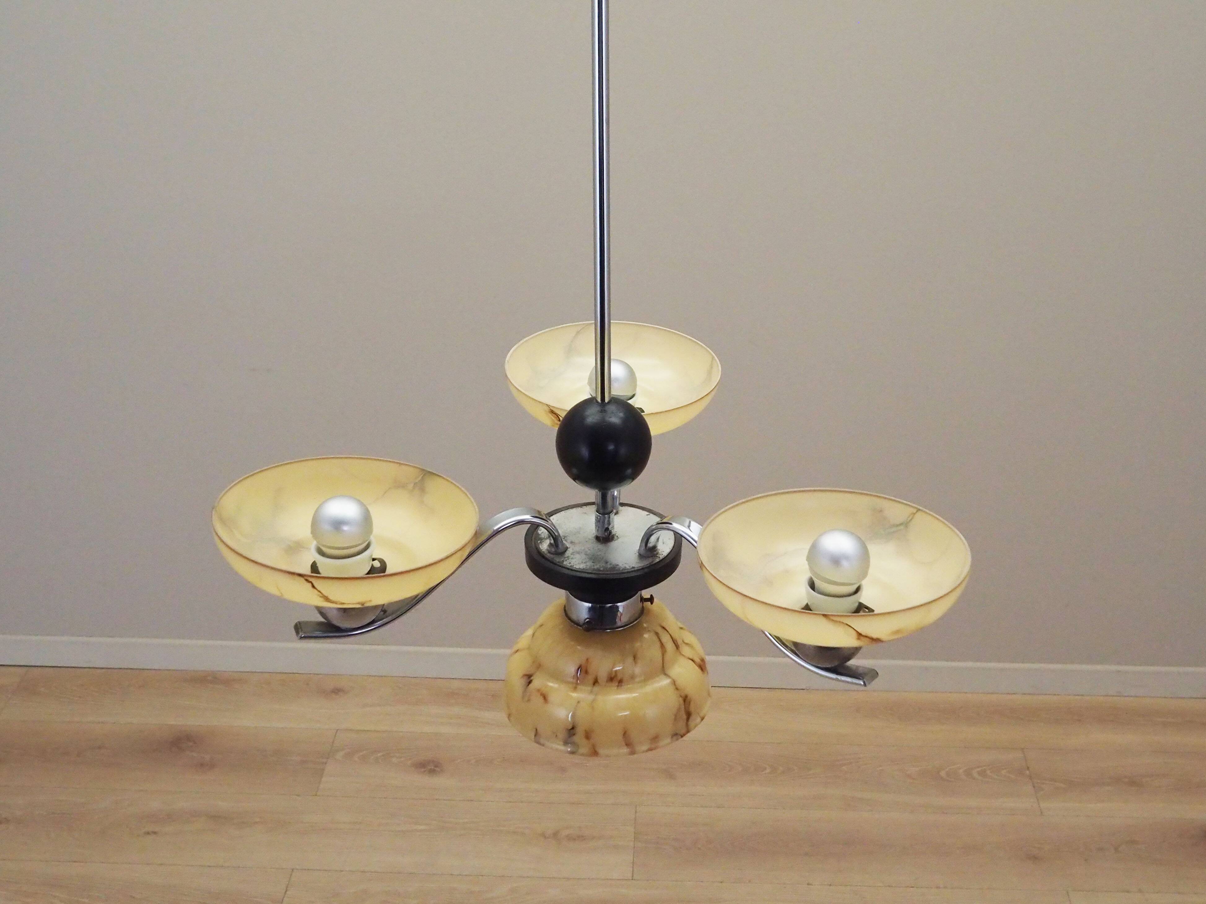 Glass chandelier, Danish design, 1970s, production: Denmark