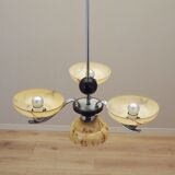 Lustre en verre, design danois, années 1970, production : Danemark