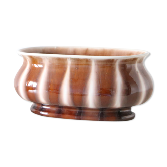 Ancient ceramic pot cover, Belgian earthenware, made in Belgium, vintage Belgian