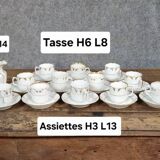 tea or coffee service in porcelain, Louis XV Rocaille style, 19th century