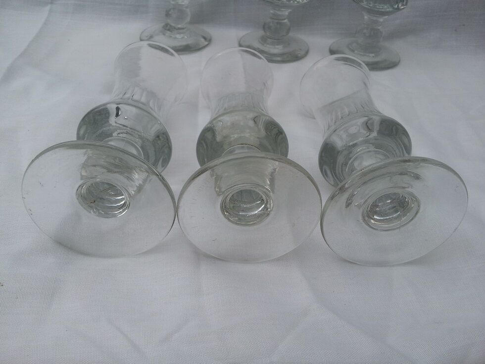 6 old glasses