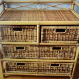 Rattan chest of drawers