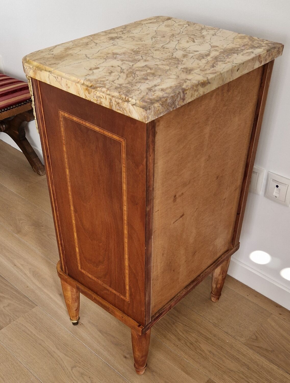 Low furniture marquetry style louis XVI