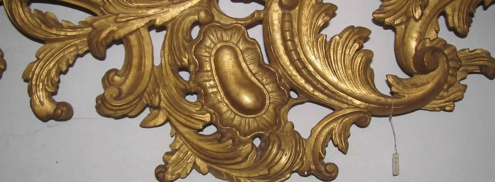 Golden Art Deco wall frieze, 1930-1950
