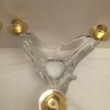 Paire de chandeliers en cristal