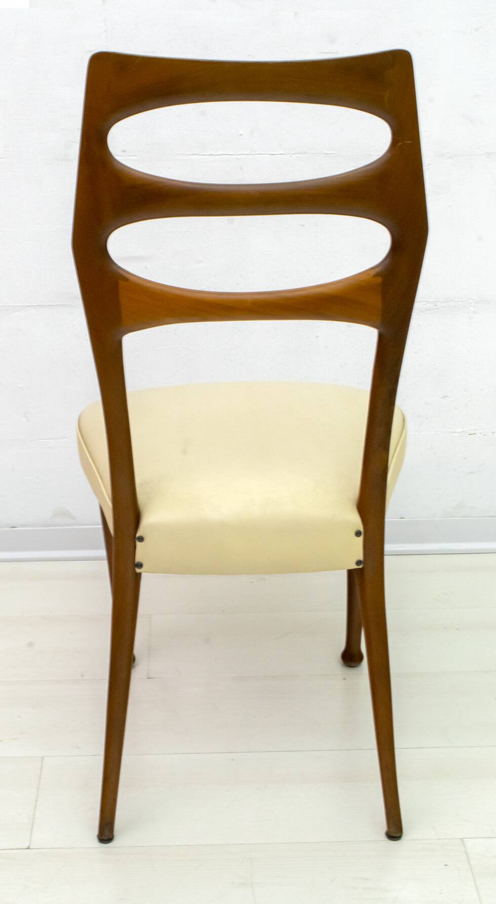 Six Vittorio Dassi Mid-Century Modern Italian Mahogany Dining Chairs, 1950s