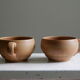 2 enamelled sandstone cups made in France, Rhodaceram 58