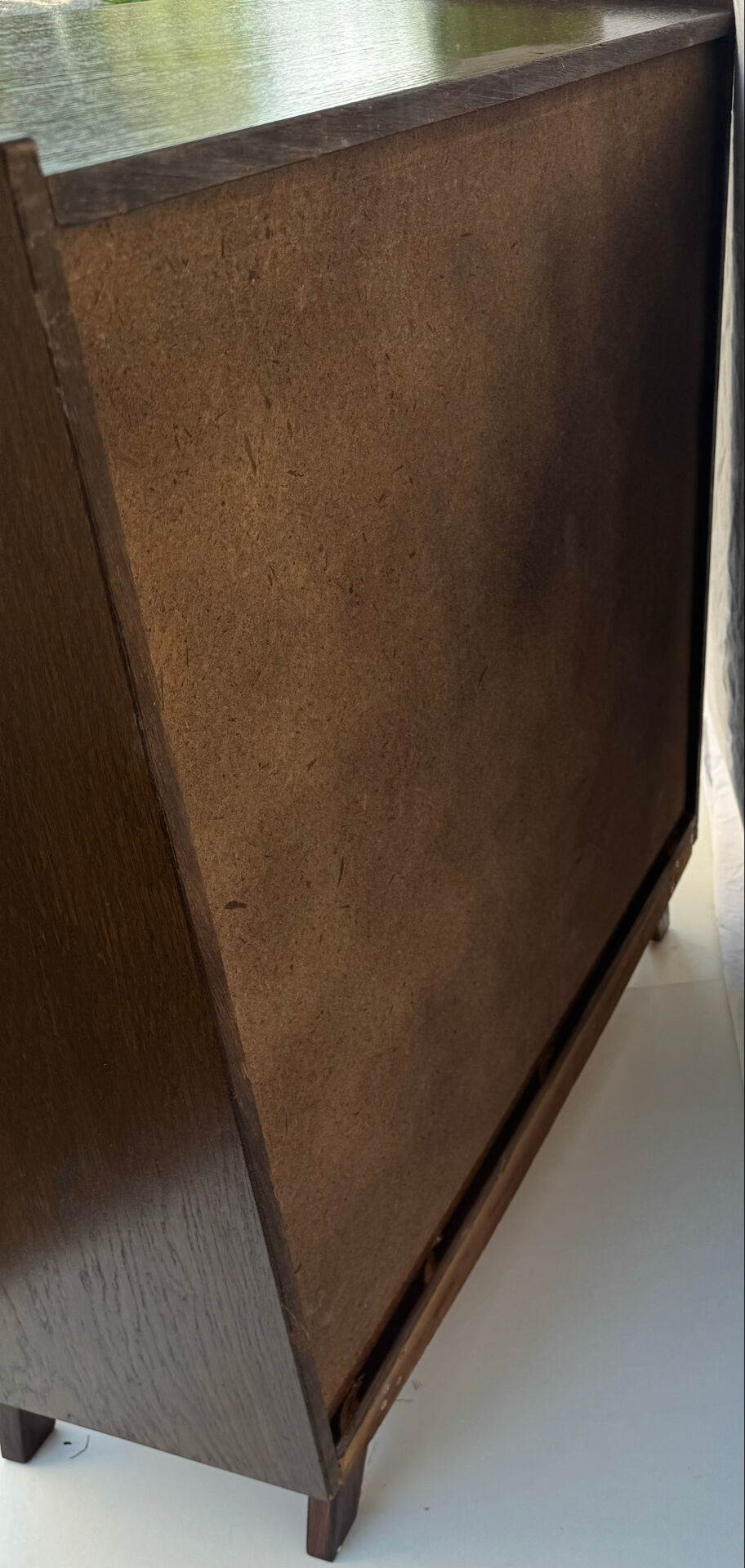 Vintage shoe cabinet with tapered legs