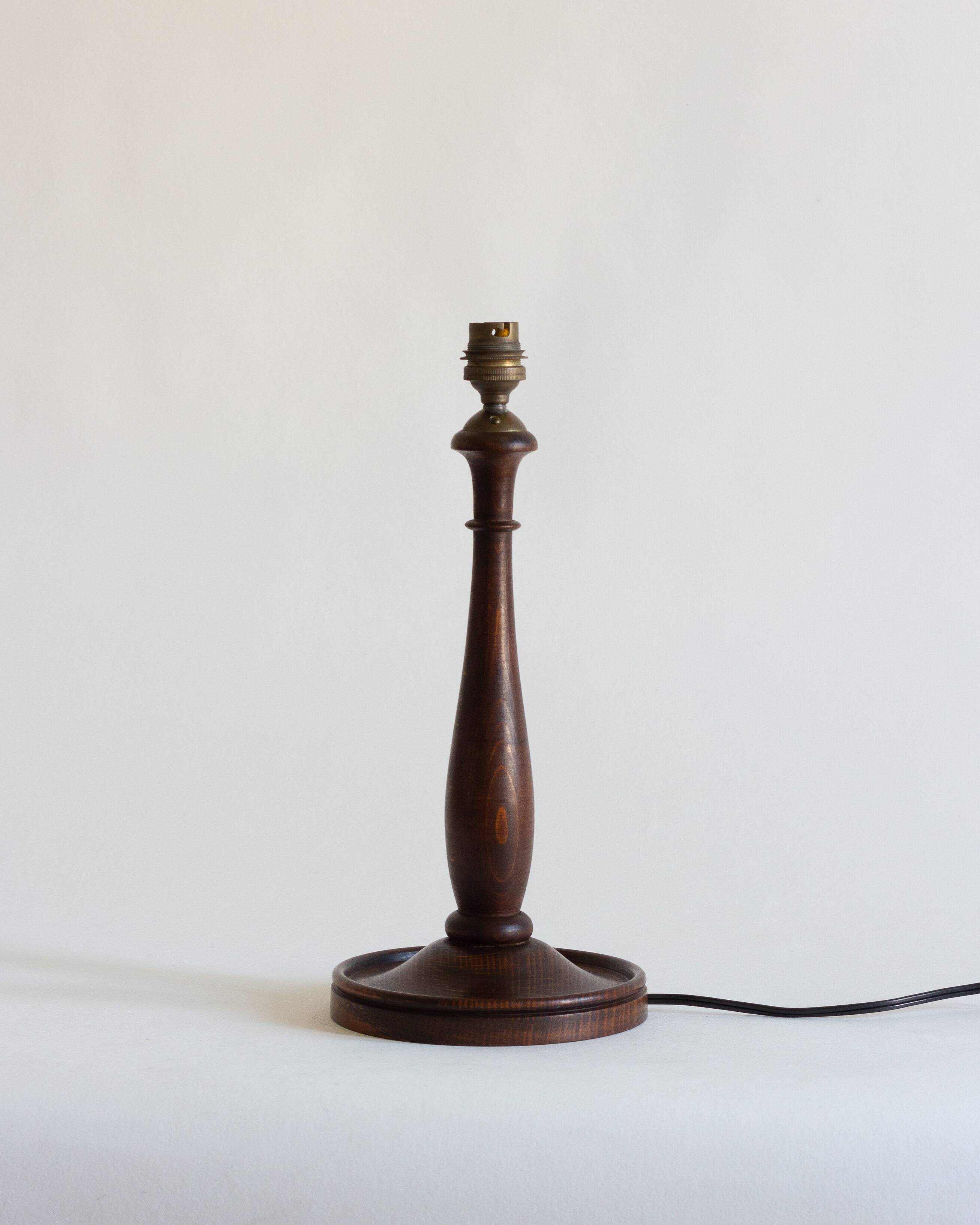 Wooden lamp base, 1930s/40s