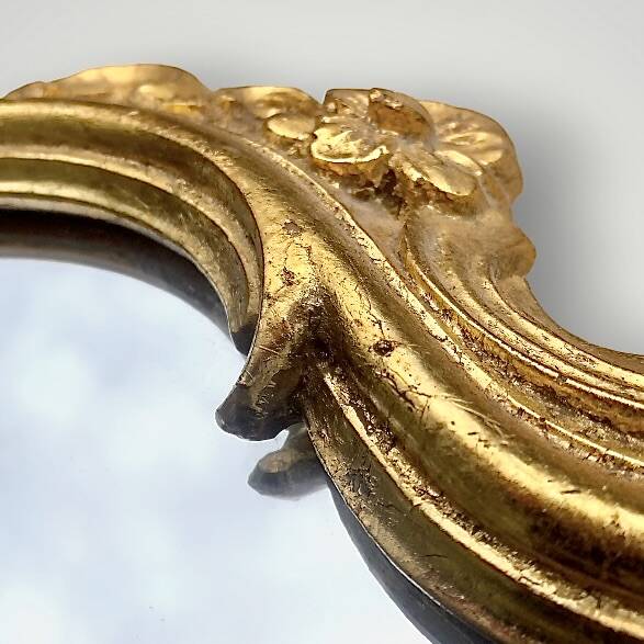 Rococo Baroque style gold leaf resin wall mirror