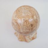 Vase rond à col corolle en terre mêlée ocre