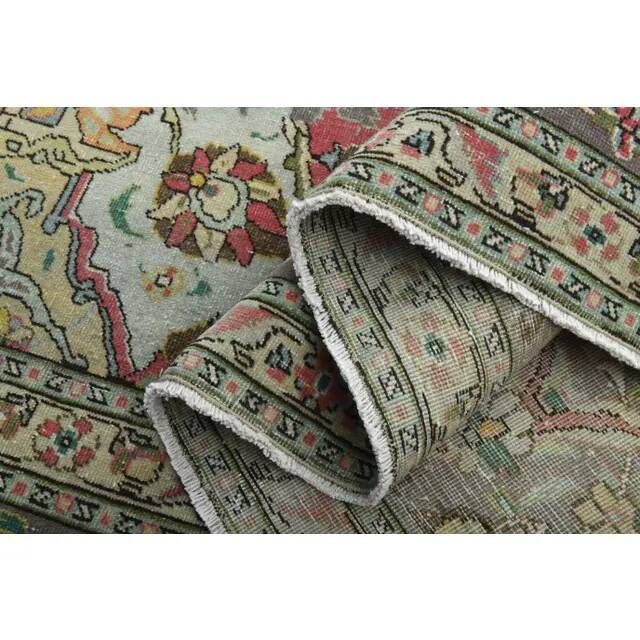 1970s Vintage Persian Handmade Wool Red Area Rug 296x391
