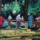 Landscape oil on panel Giuseppe Cavallini (Livorno 1916-2000) Villa Fabbricotti