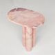 Oval side table in pink marble Trio II