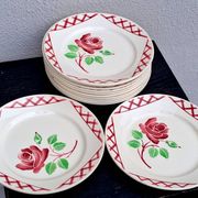 Dining table service, ironstone plates, Badonvilliers