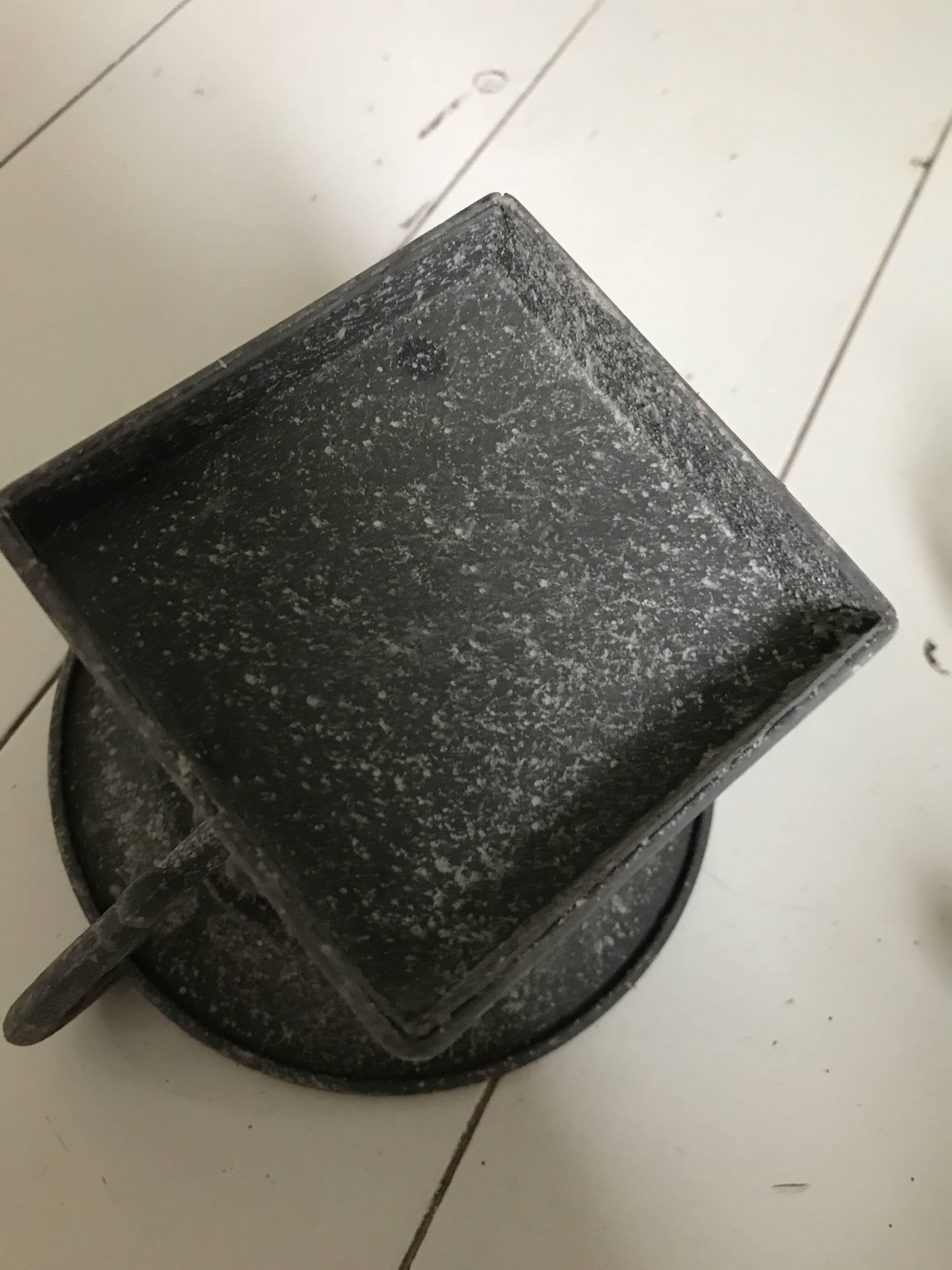 Small pair of zinc pots.