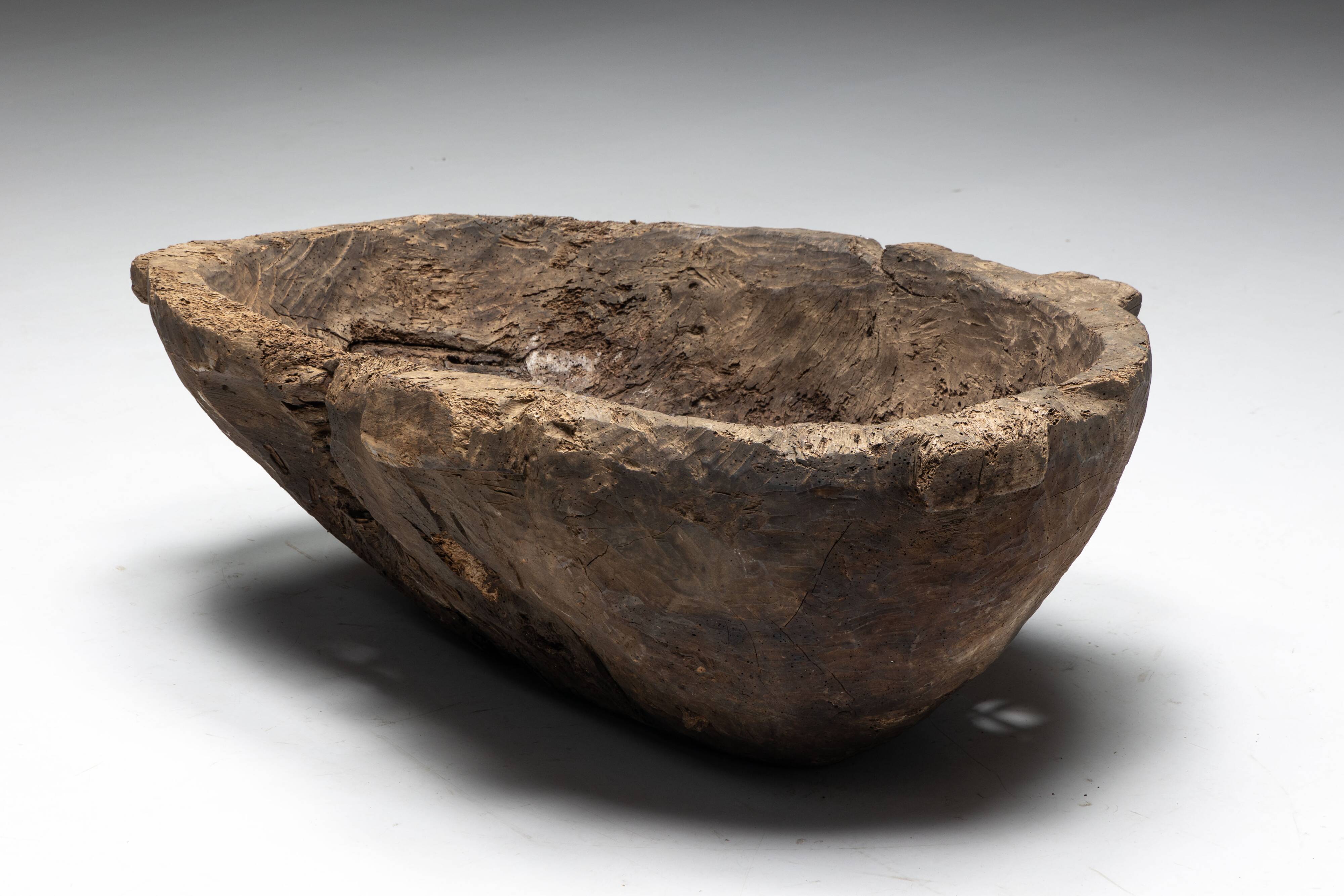 Primitive Wabi Sabi Bowl, France, 19th Century