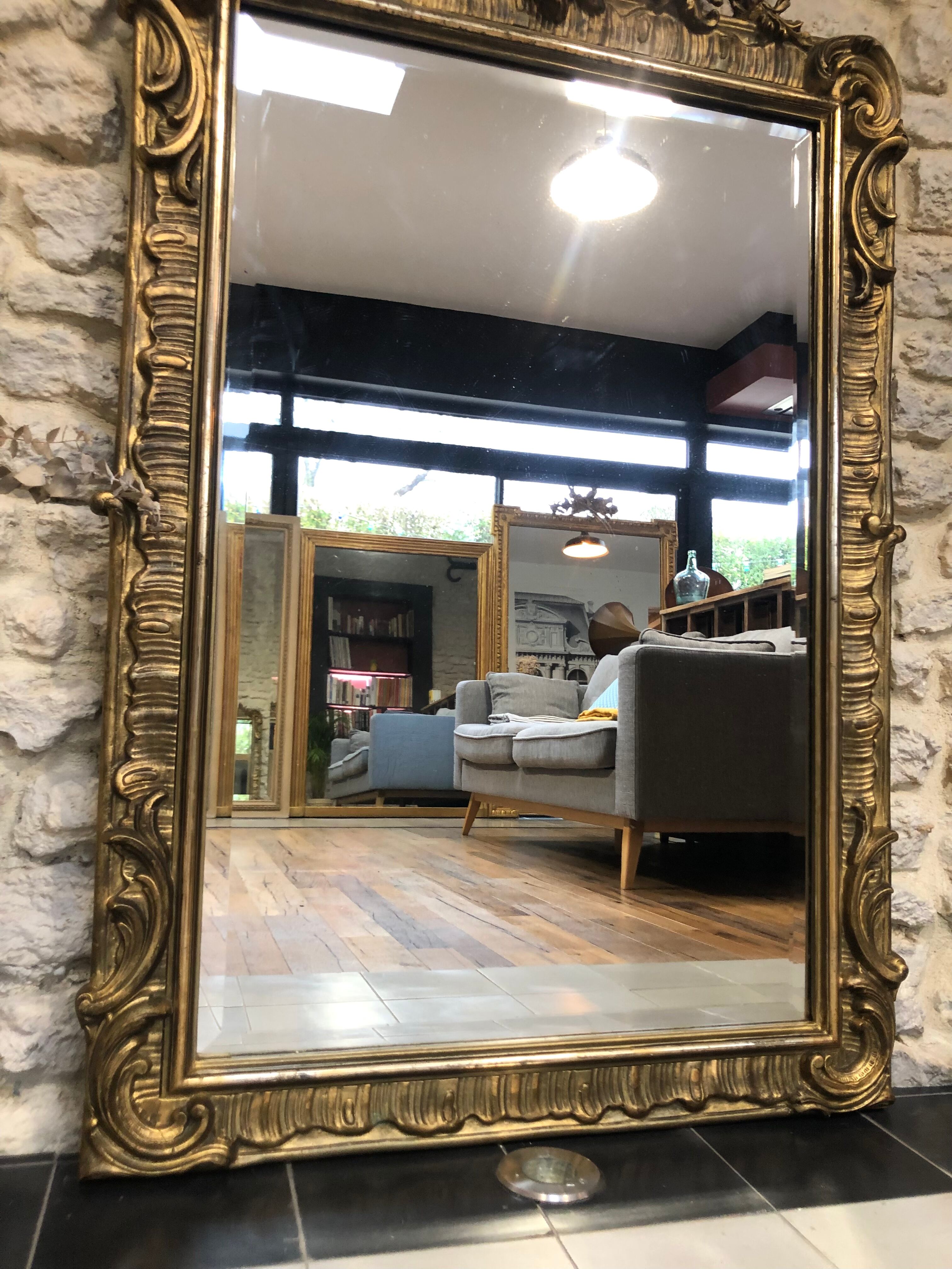 Pediment mirror 140cm/82,5cm Napoleon III