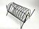Vintage black lacquered metal magazine rack – 1950s multi-color design