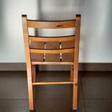 Desk and pine chair
