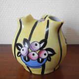 Ancien vase bouquetière porcelaine Gabriel Fourmaintraux Desvres