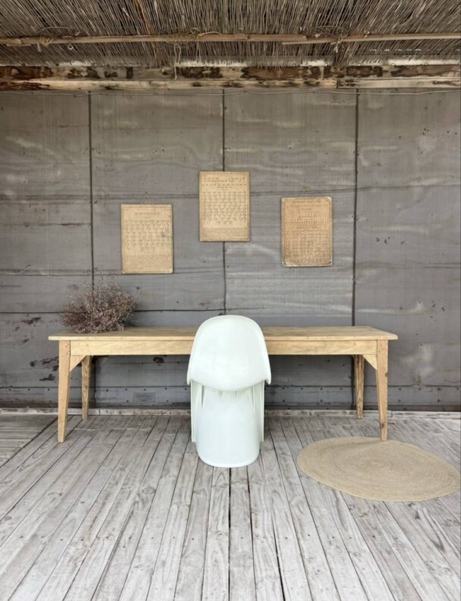 Raw wood workshop console
