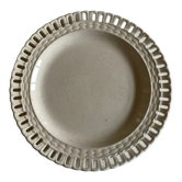 Assiette ajourée 19e faïence terre de fer Lunéville