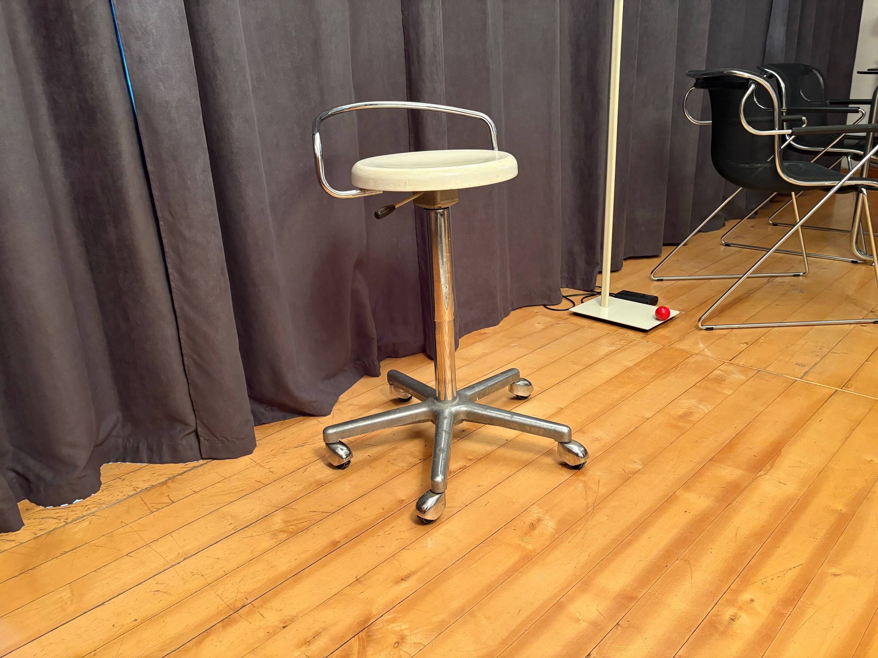 Adjustable Marcel Breuer-style stool, 1960s