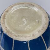 Cache pot ancien en faïence émaillée et cloisonnée