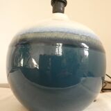 Blue spherical ceramic lamp bases