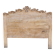White cerused mango wood headboard