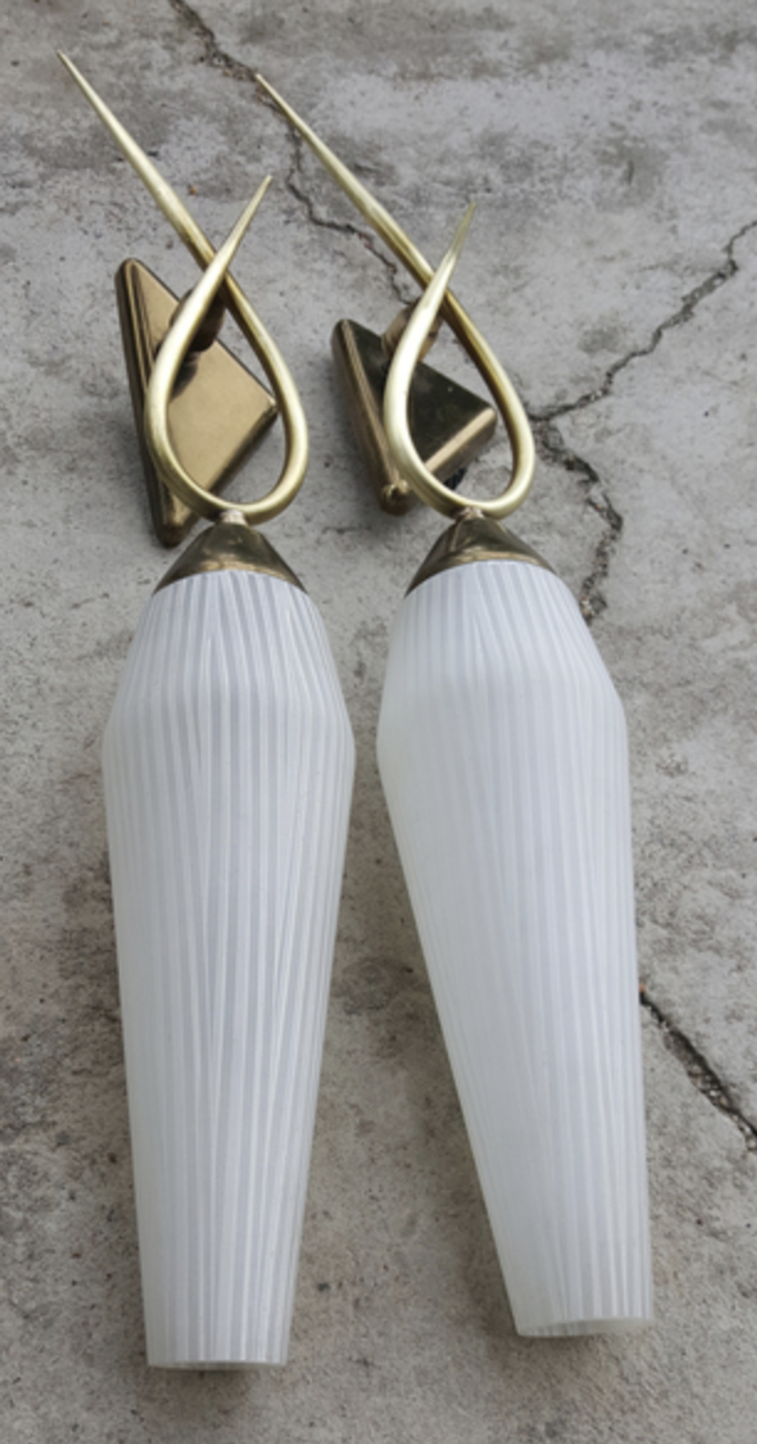 Pair of wall lamps, lunel edition, 1961 paris, vintage 50s, 60s.