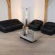 Vintage sofa by De Pas D’Urbino & Lomazzi in black leather for Dall’Oca, 19