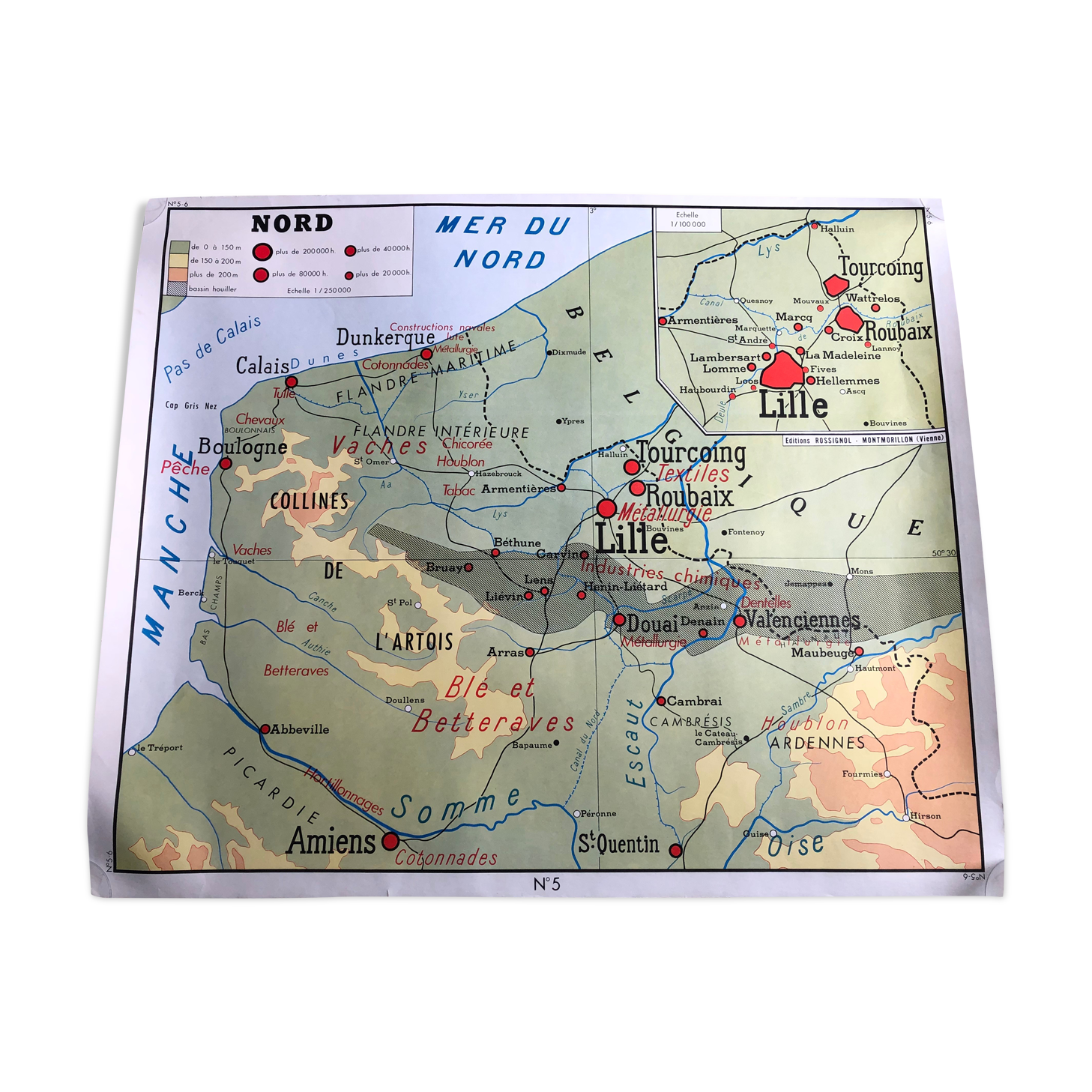 North/East school map poster