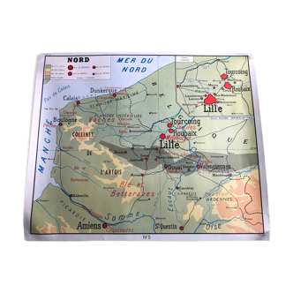 North/East school map poster
