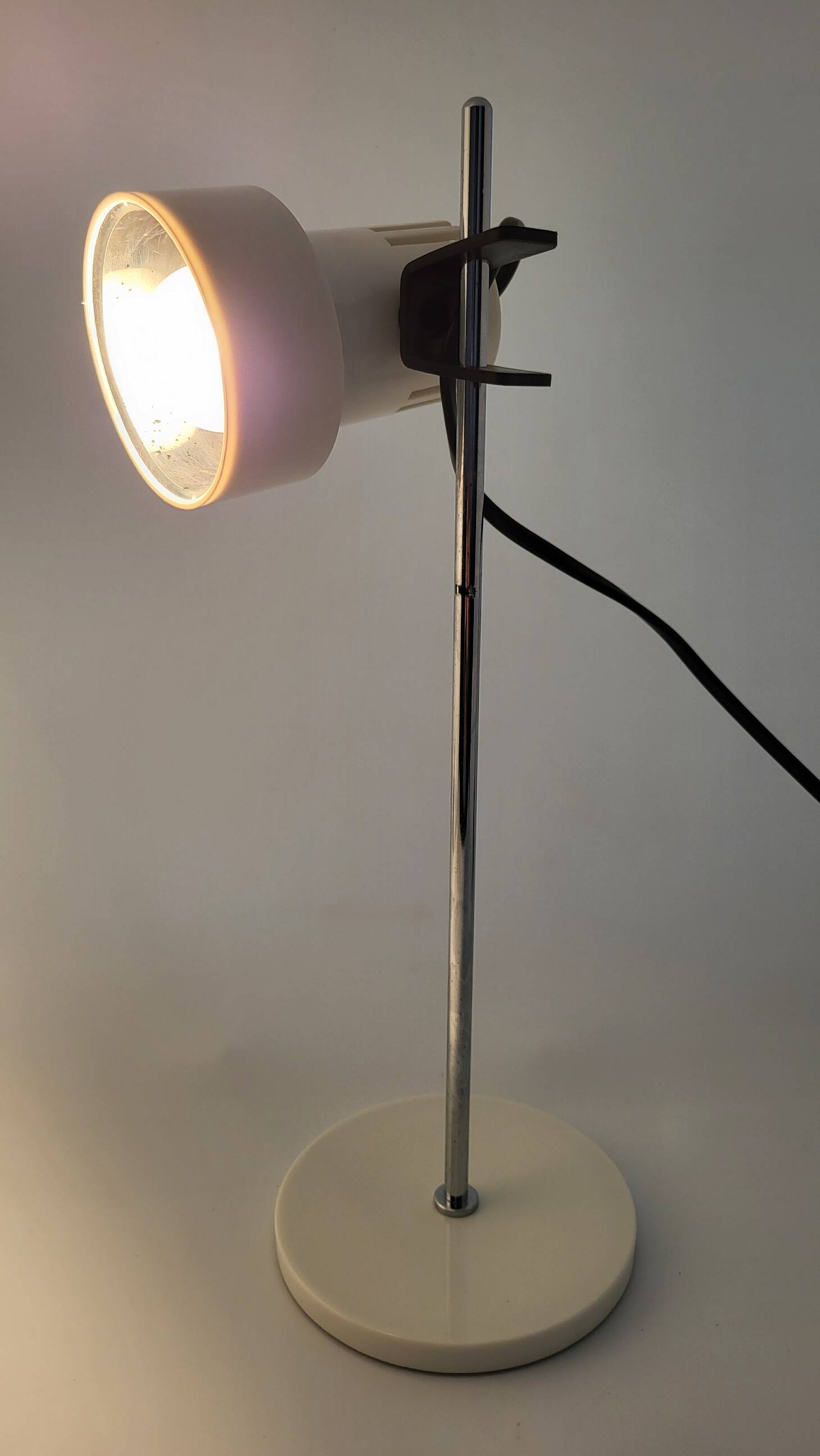 Adjustable table lamp signed white CGM 1970/80 Space Age, Mid Century, Vintage