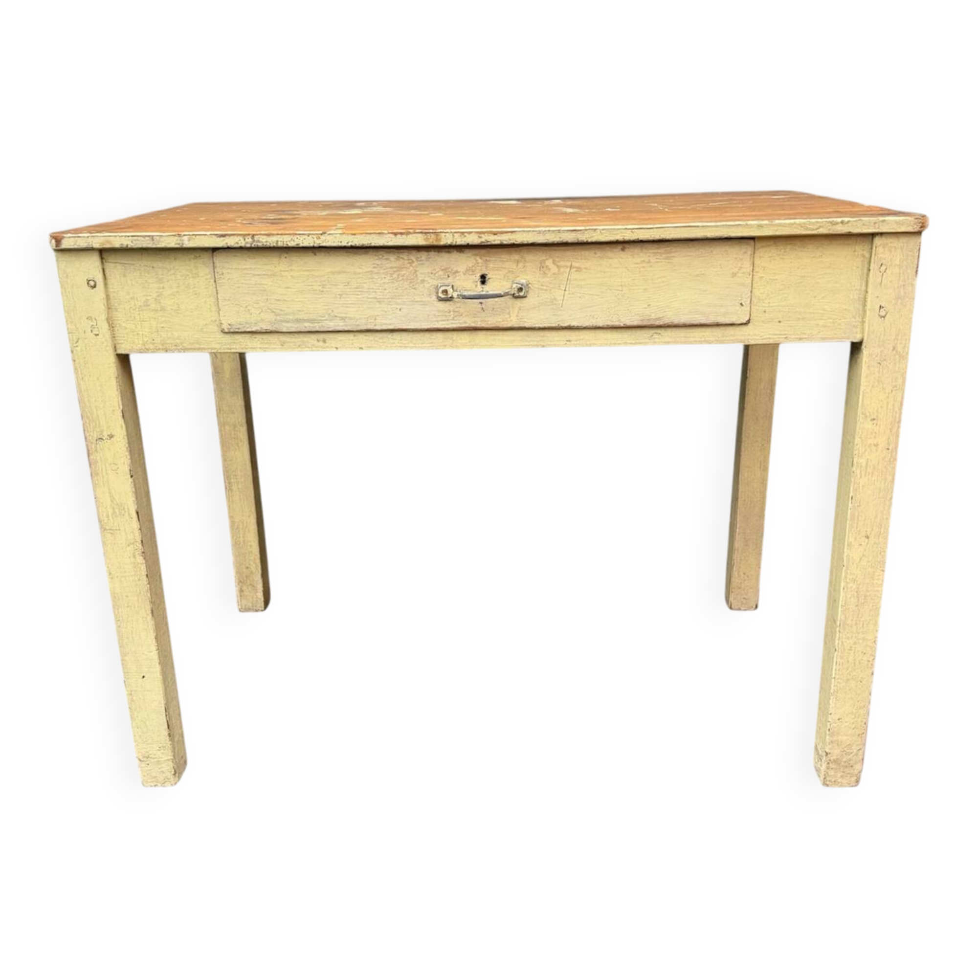 Vintage 1900 pine table – Kitchen or Office. Beautiful patina.