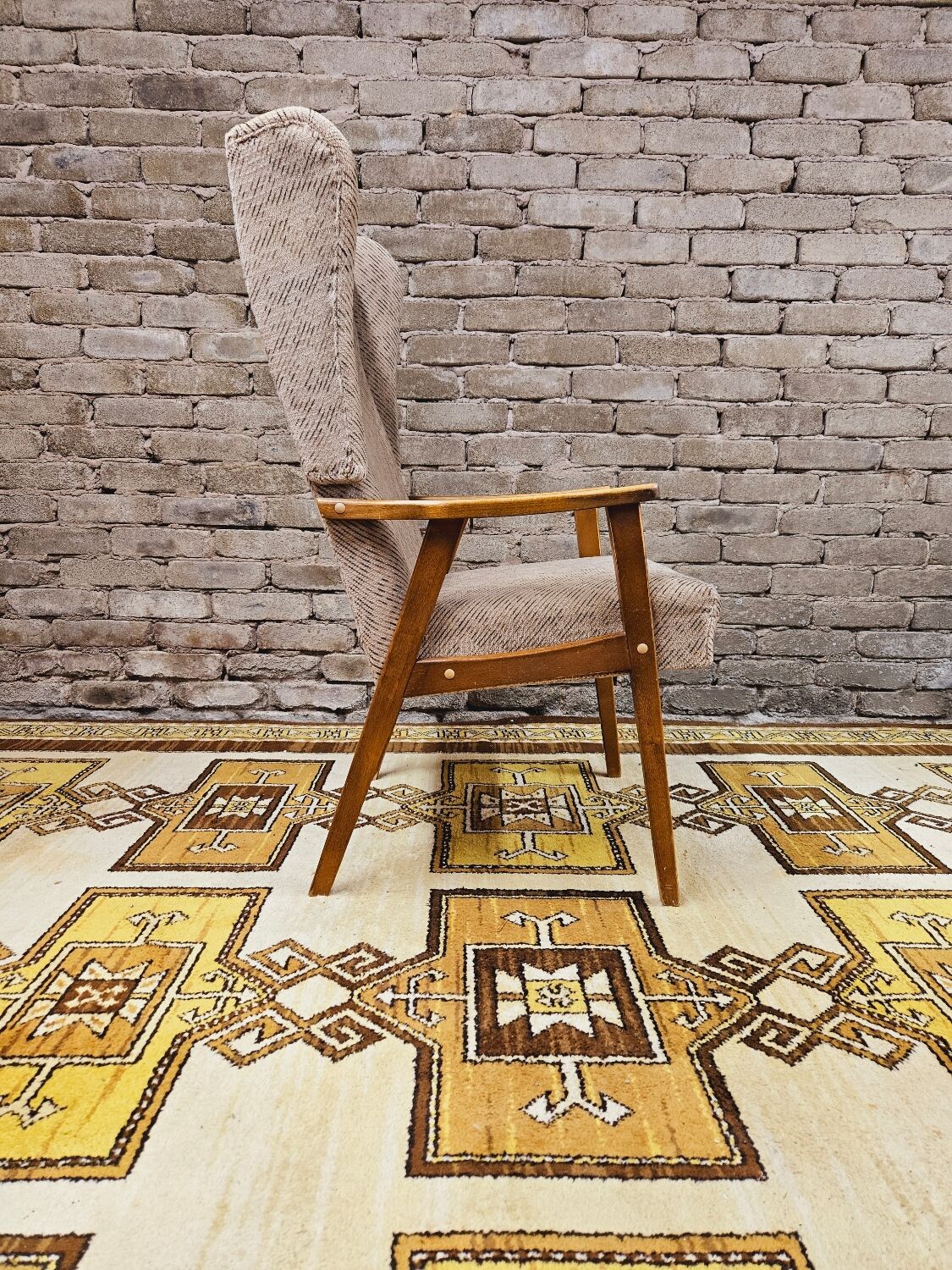 Vintage 1960s wingback chair