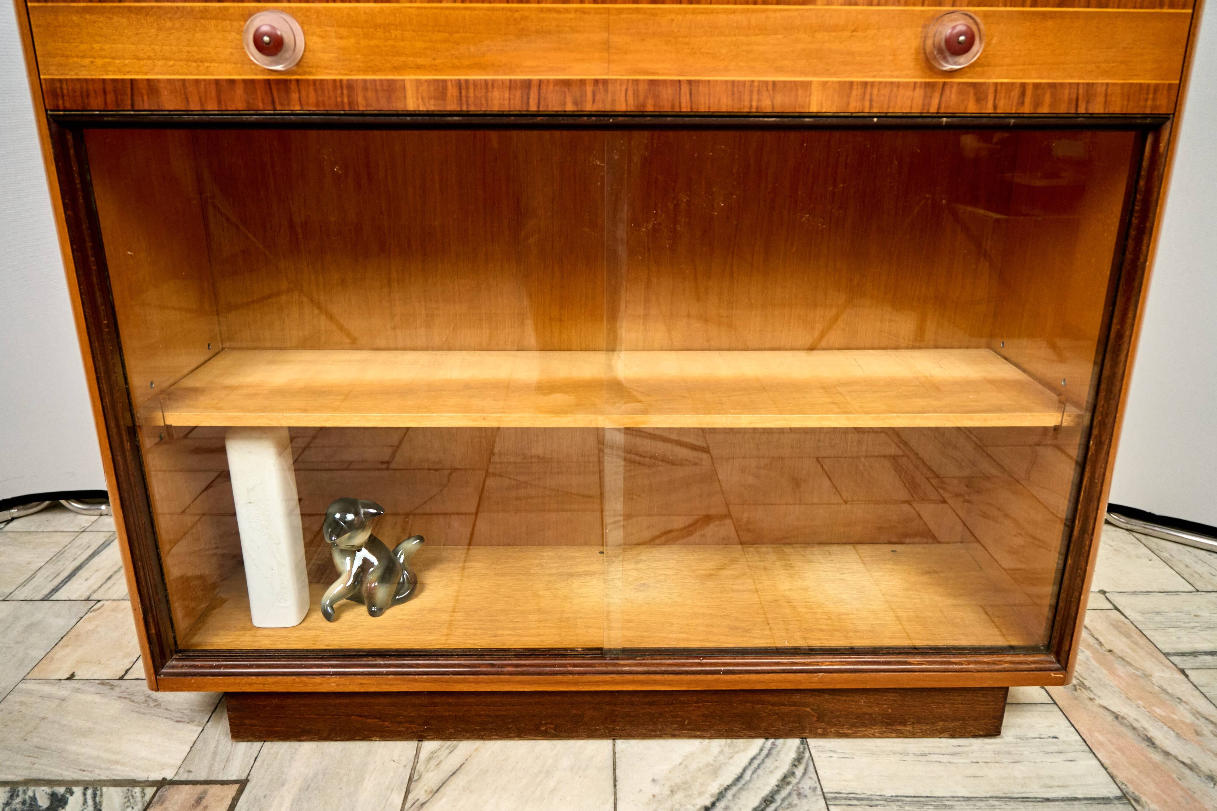 Art Deco Bookshelf, 1960s, Czechoslovakia