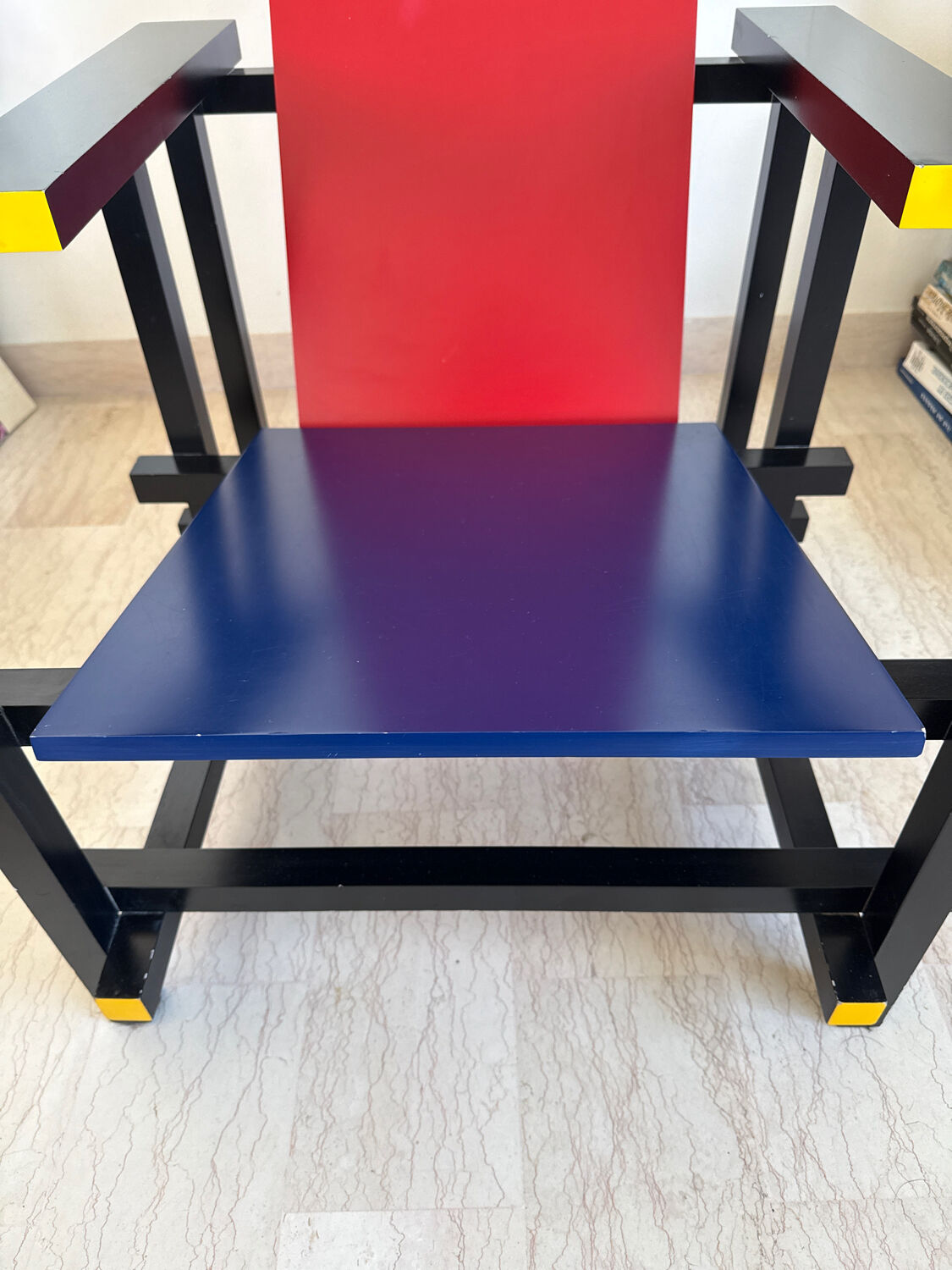 Red and Blue Chair by Gerrit Rietveld for Cassina