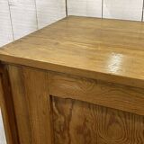 1930s English fir sideboard with sliding doors