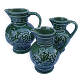 3 antique wine jugs