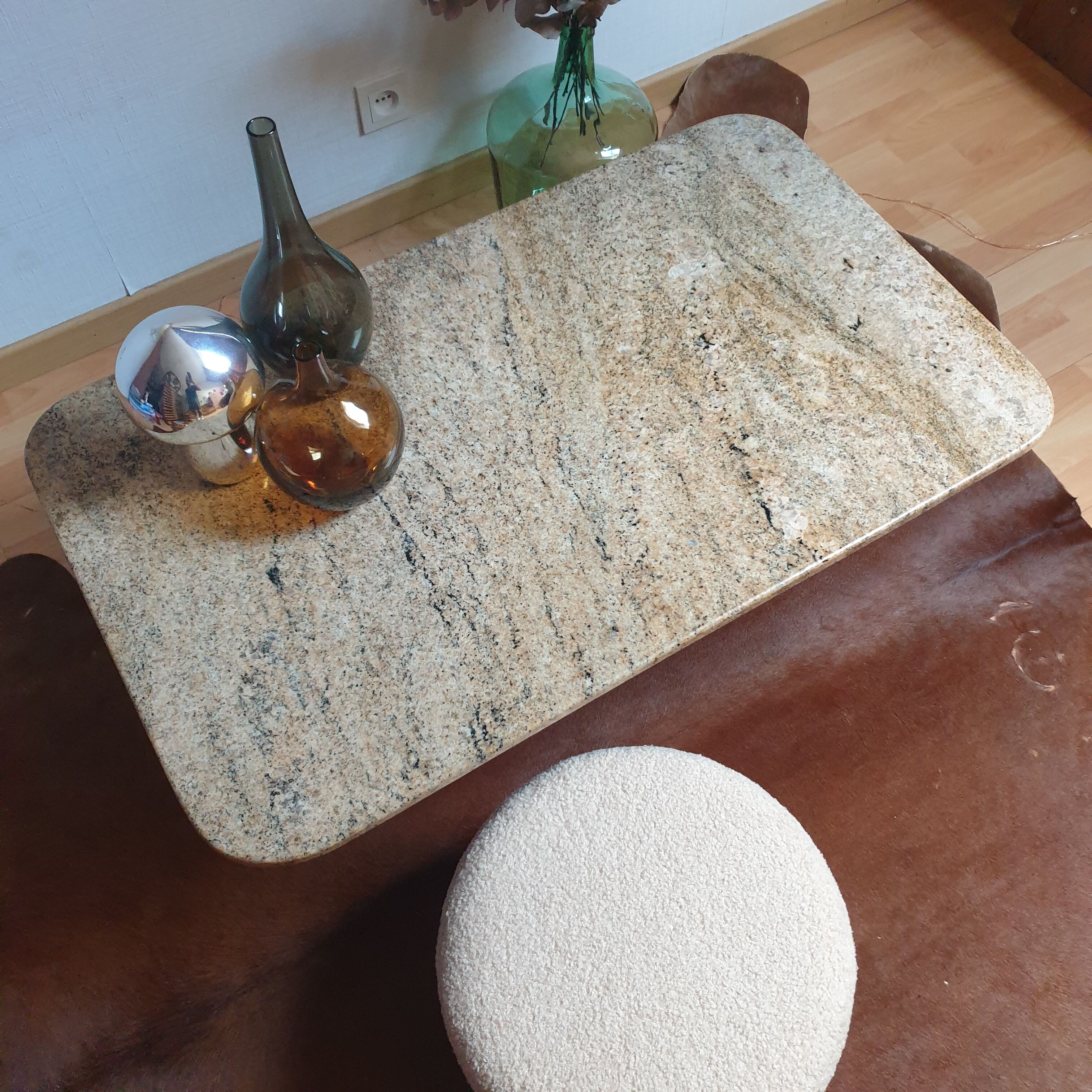 Vintage travertine coffee table