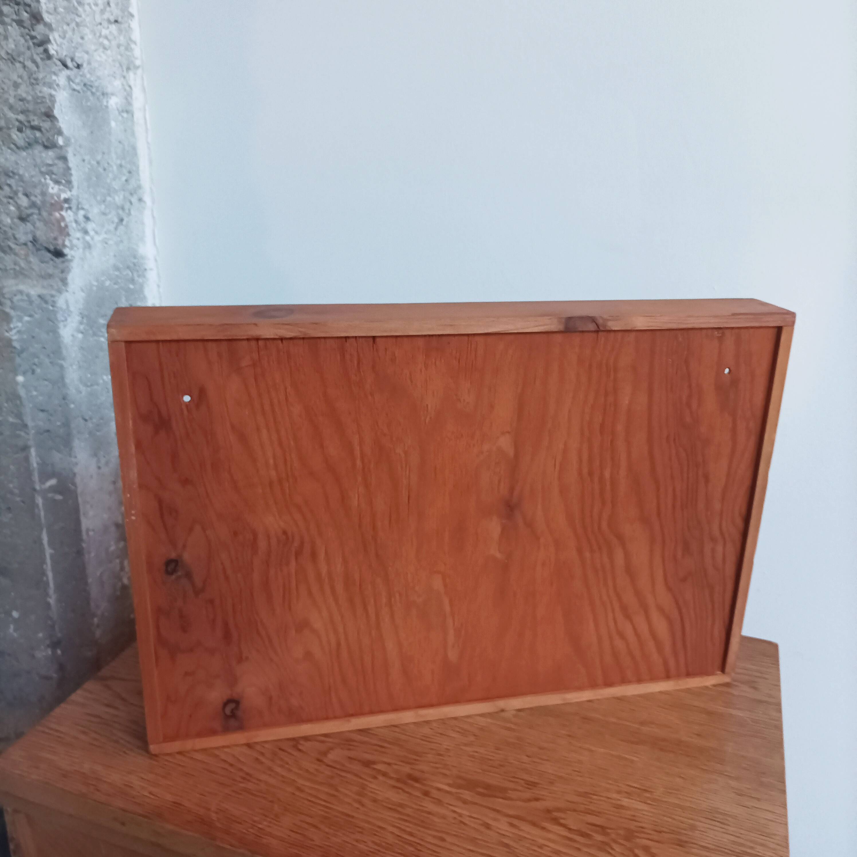 Console shelf with modernist mirror, 60s/70s