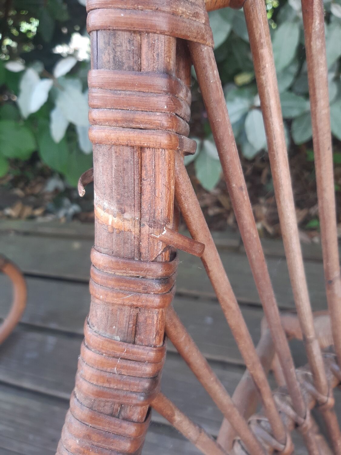 Vintage rattan armchair