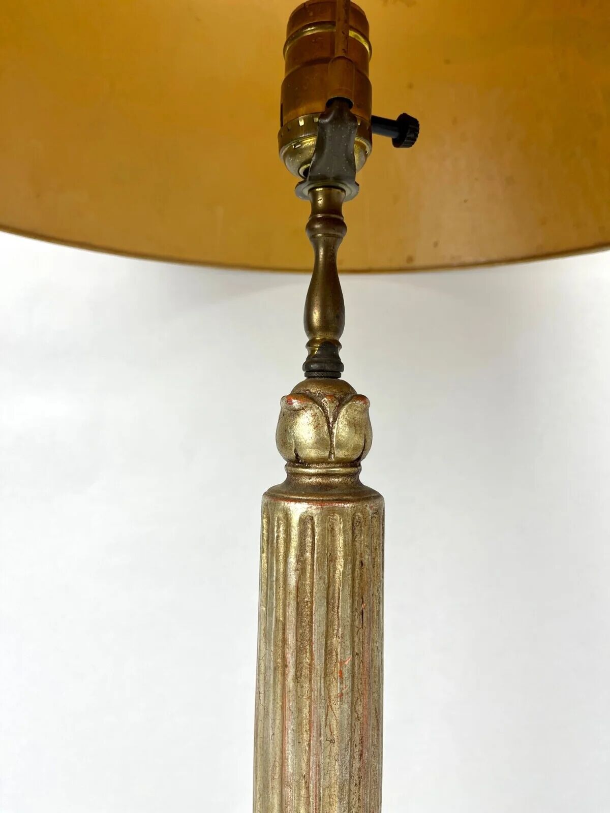 Large ceramic lamp base in a golden wood effect.