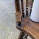 Chaise de bar en bois sculpté vintage : tabouret haut de ferme des années 1970